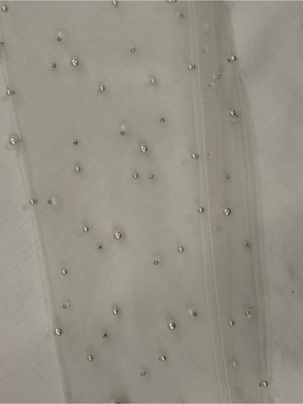NWOT Jenny by Jenny Yoo Allison Pearl Tulle Fingerless Bridal Sleeves Ivory Sz 4 - Picture 5 of 11
